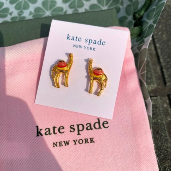 kate spade Jewelry Kate Spade Camel Stud Earrings New Poshmark